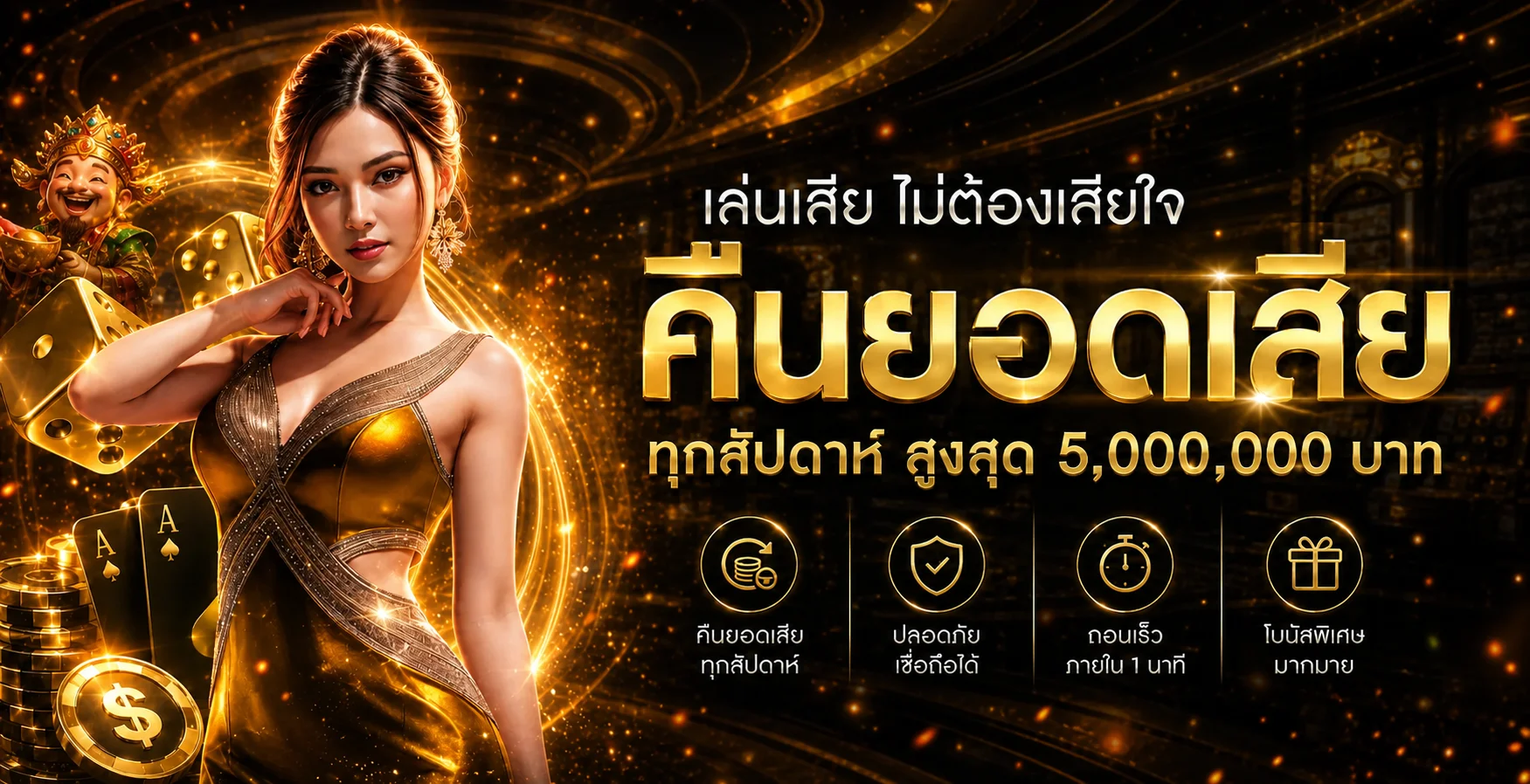 ภาพคืนยอดเสียและระบบใช้งานของ RICHFAST888